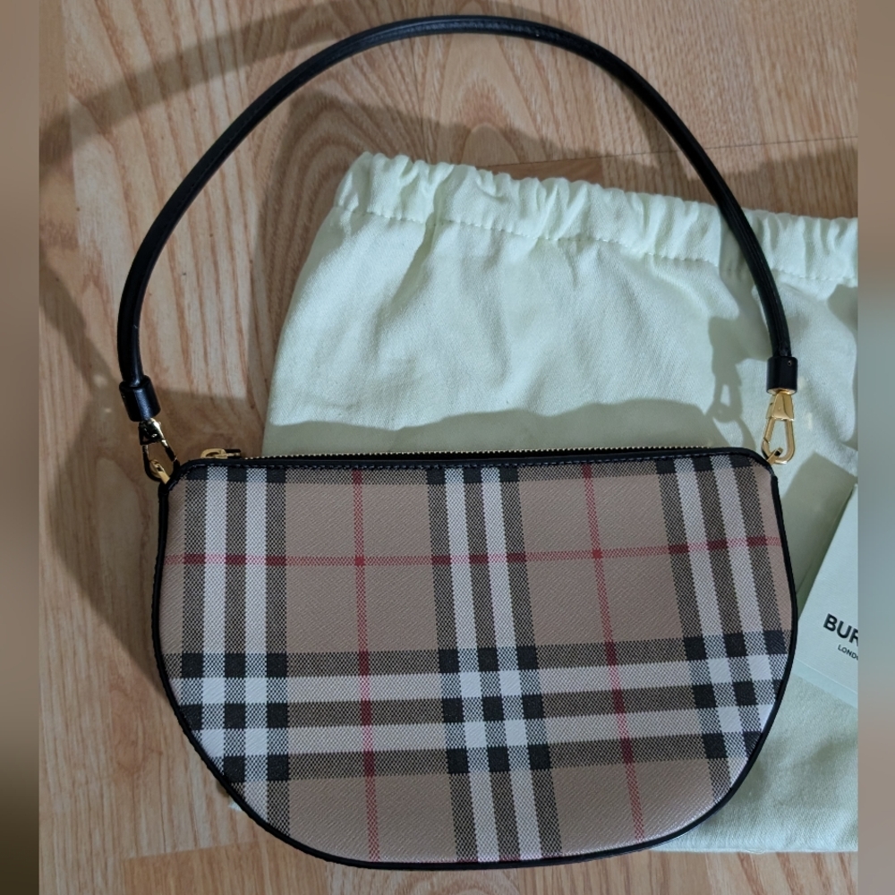 Burberry Vintage Check Calfskin Olympia Pouch - Picture 3 of 12